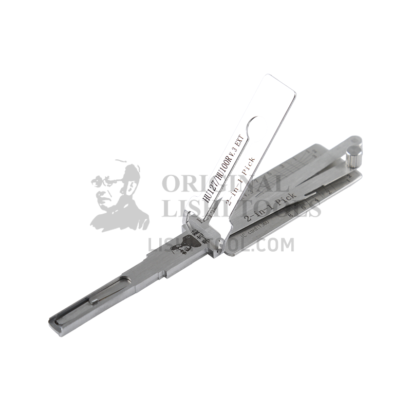Lishi 2-in-1 (8-CUT) HU100R v.3 for New BMW - Ignition, Door, and Trunk Lock Pick and Decoder