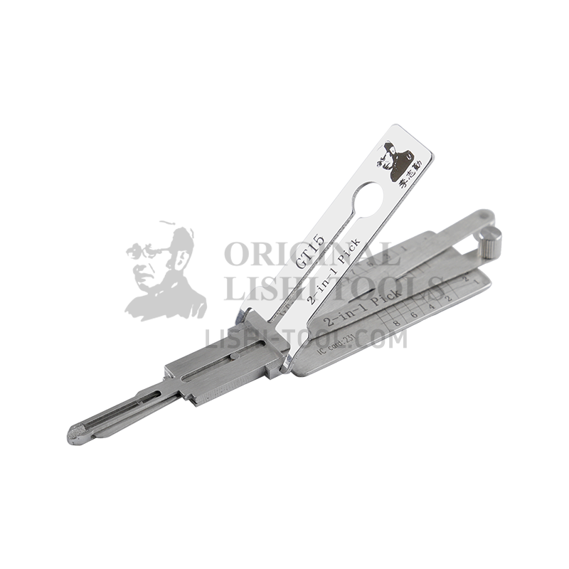 Lishi 2-in-1 (9-CUT) GT15 Tool for Fiat Palio - Lock Pick and Decoder