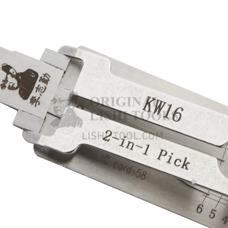Lishi 2-in-1 (6-CUT) KW16 Tool for Kawasaki - Lock Pick and Decoder - Ignition Lock/Anti-Glare