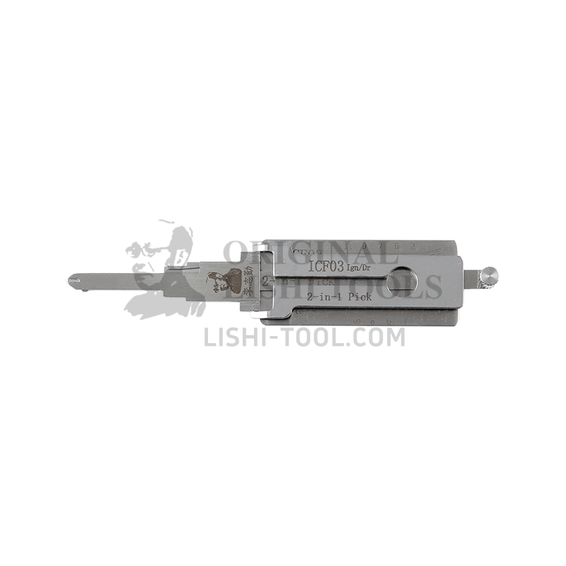 Lishi 2-in-1 (10-CUT) ICF03 Tool for Ford - Pick and Decoder for Ignition/Door Lock