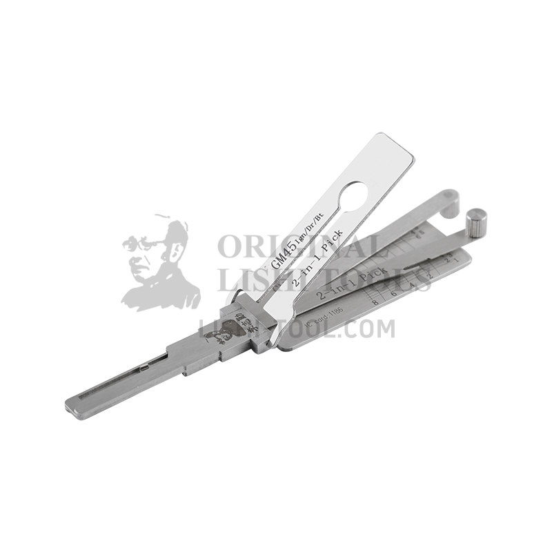 Lishi 2-in-1 (8-CUT) GM45 for Holden - Ignition, Door, and Trunk Lock Pick and Decoder