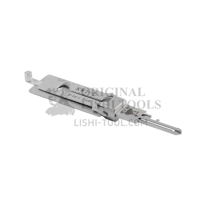 Lishi Tool (5-CUT) KW1-L-Left Groove 2-in-1 Pick and Decoder for Kwikset Residential Locks / Door Lock / Anti-Glare