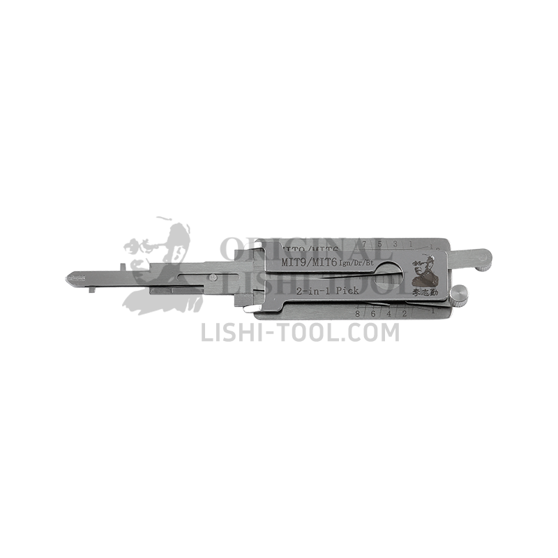 Lishi 2-in-1 (8-CUT) MIT9/MIT6 Tool for Mitsubishi - Ignition, Door, Trunk Lock Pick and Decoder