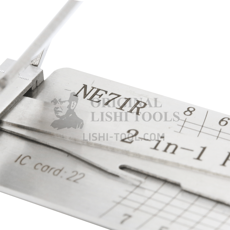 Lishi 2-in-1 (10-CUT) NE71R Tool for Honda, Land Rover, MG - Door Lock Pick and Decoder