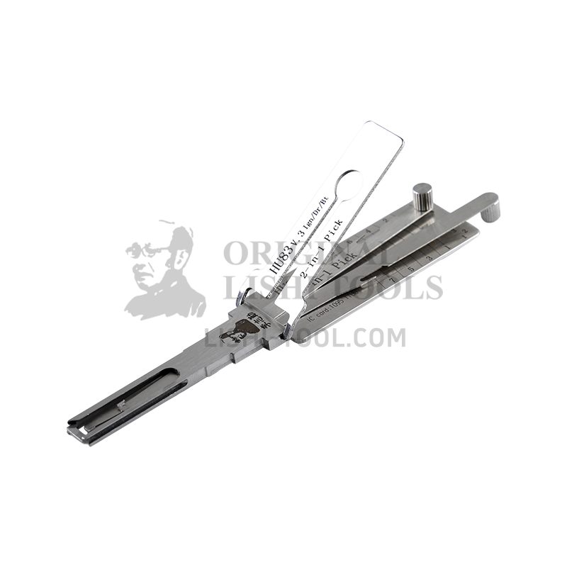 Lishi 2-in-1 (7-CUT) HU83 v.3 for Peugeot, Citroen - Ignition Lock, Door Lock, Trunk, Anti-glare Pick and Decoder
