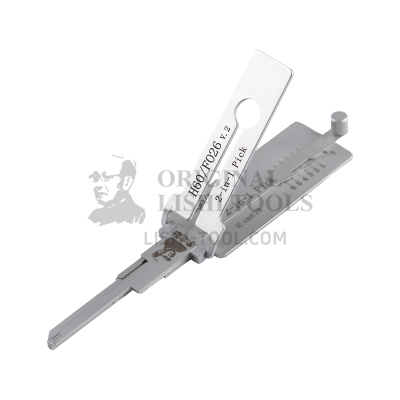 Lishi 2-in-1 H60/FO26 v.2 Tool - Lock Pick and Decoder - Door Lock / Sandblasted Edition