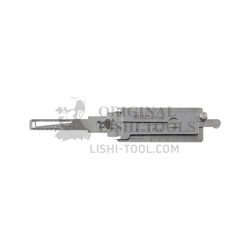 Lishi 2-in-1 (8-CUT) HU162T v.3 for Volkswagen, Skoda - Ignition Lock Pick and Decoder