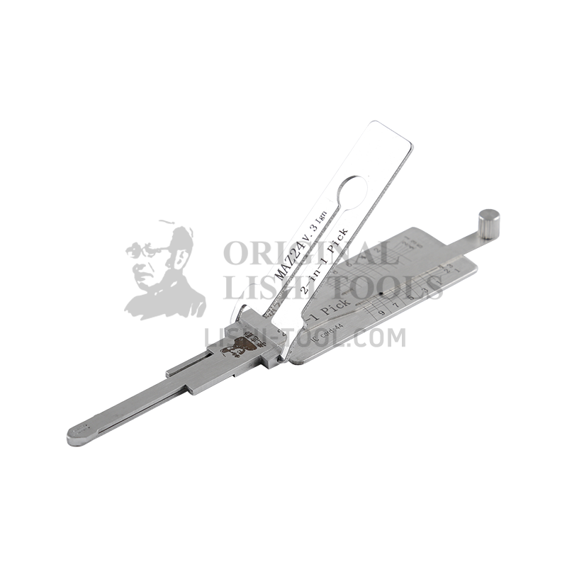 Lishi 2-in-1 (10-CUT) MAZ24 v.3 Tool for Mazda - Lock Pick and Decoder Ignition Lock / Anti-Glare