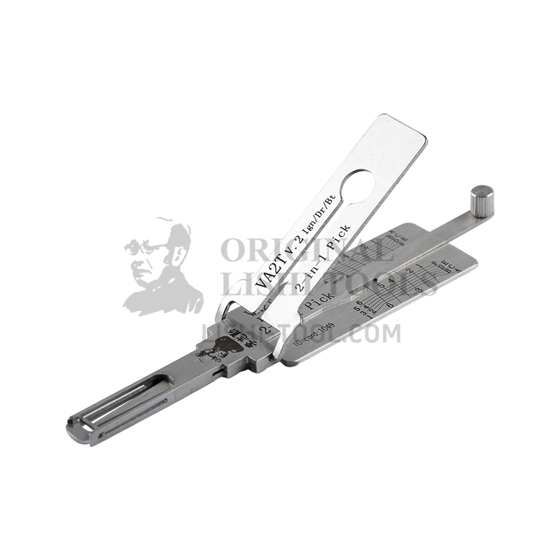 Lishi 2-in-1 (6-CUT) VA2T v.2 Tool for Peugeot, Citroën - Ignition, Door, and Trunk Lock Pick and Decoder