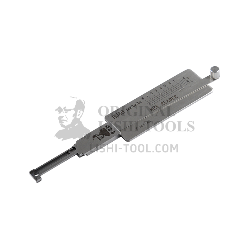 Lishi 2-in-1 (8-CUT) HU66 for Audi, Volkswagen, Skoda - Ignition Lock, Door Lock, Trunk Pick and Decoder