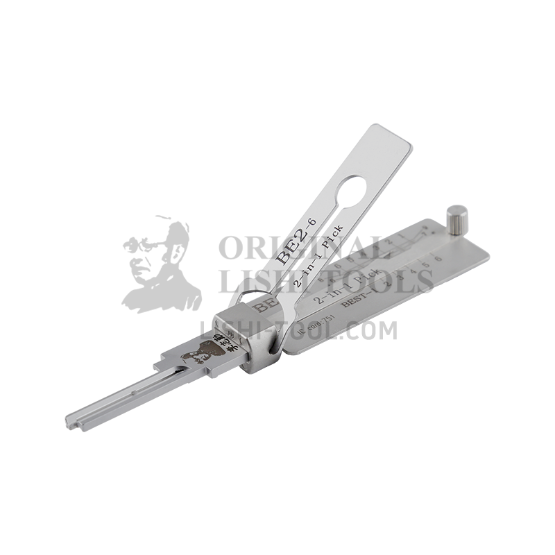 Lishi 2-in-1 7-CUT BE2-6 BEST Lock Decoder and Picker: Essential Locksmith Utility