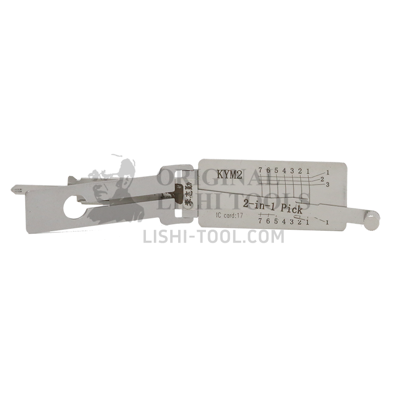 Lishi 2-in-1 (7-CUT) KYM2-Left Tool for KYMCO - Lock Pick and Decoder - Ignition Lock/Anti-Glare