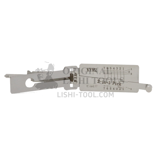Lishi 2-in-1 (7-CUT) KYM2-Left Tool for KYMCO - Lock Pick and Decoder - Ignition Lock/Anti-Glare