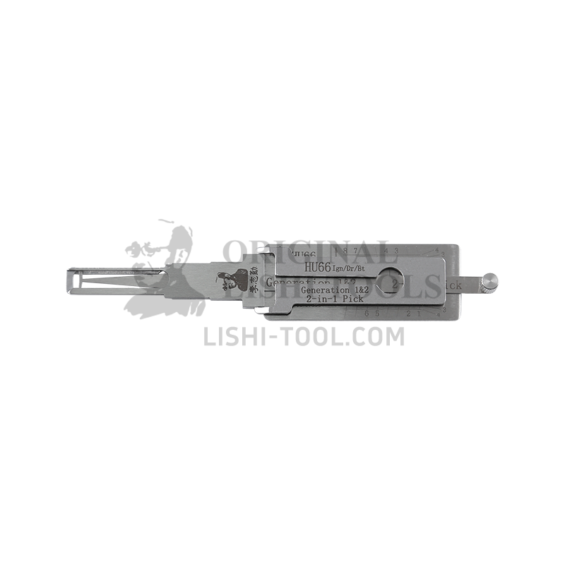 Lishi 2-in-1 (8-CUT) HU66 Single Lifter for Audi, Volkswagen, Skoda - Ignition Lock, Door Lock, Trunk Pick and Decoder