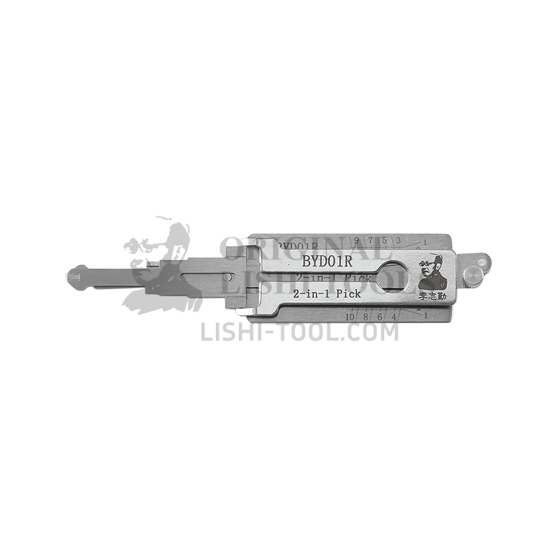 Lishi 2-in- 1 (8-CUT) BYD01R Tool for BYD F3 - Door Lock Pick and Decoder