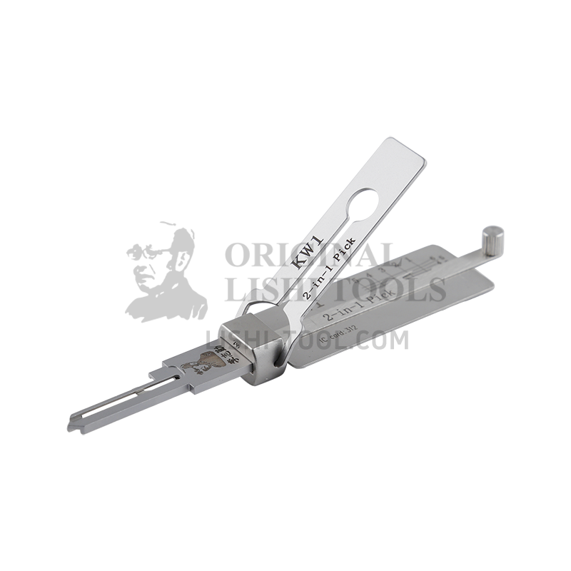 Lishi 2-in-1 KW1 5-CUT Right Groove Kwikset Door Lock Decoder & Pick Tool: Reliable Locksmithing Solution