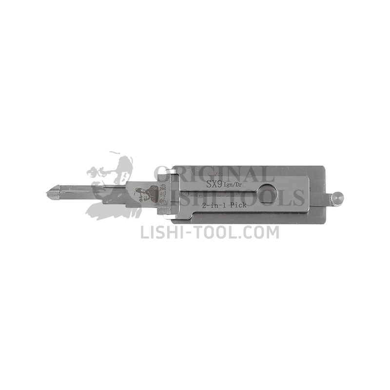 Lishi 5-CUT SX9 2-in-1 Picker and Decoder for Citroen, Peugeot, Fiat - Ignition Lock, Door Lock, Anti-Glare