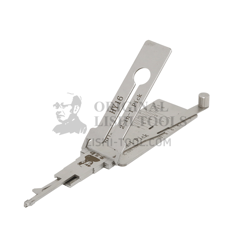 Lishi 2-in-1 (10-CUT) HY16 Tool for Hyundai, Kia - Lock Pick and Decoder - Door Lock