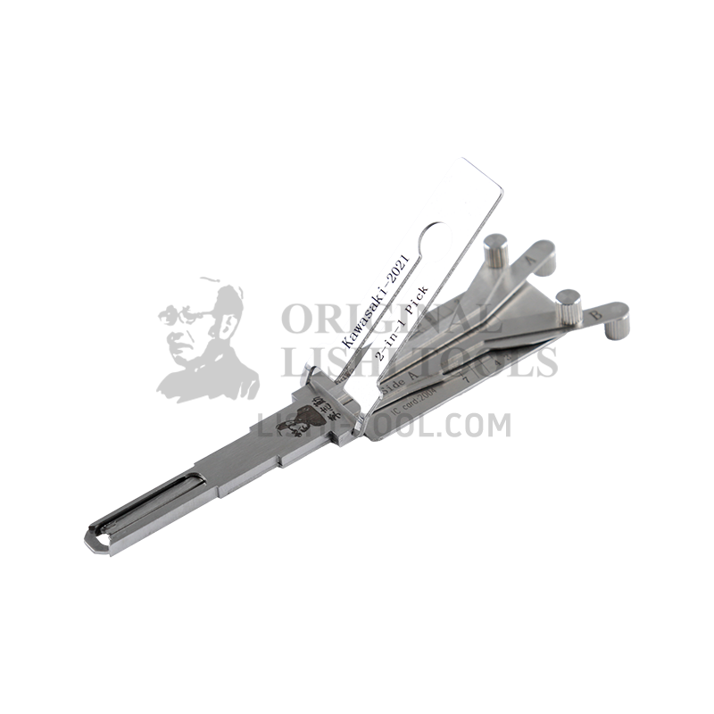 Lishi 2-in-1 (7-CUT) Kawasaki-2021 for Kawasaki 2021+ Motorcycles - Ignition Lock/Anti-Glare Pick and Decoder
