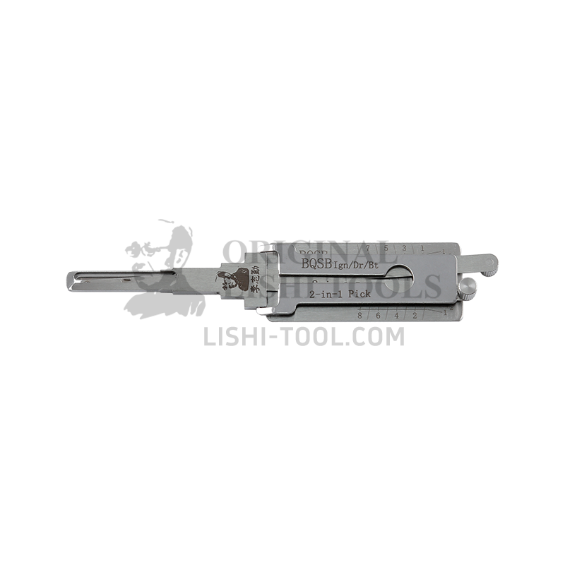 Lishi 2-in-1 (8-CUT) BQSB for BAIC Senbao - Ignition, Door, and Trunk Lock Multi-Function Pick and Decoder
