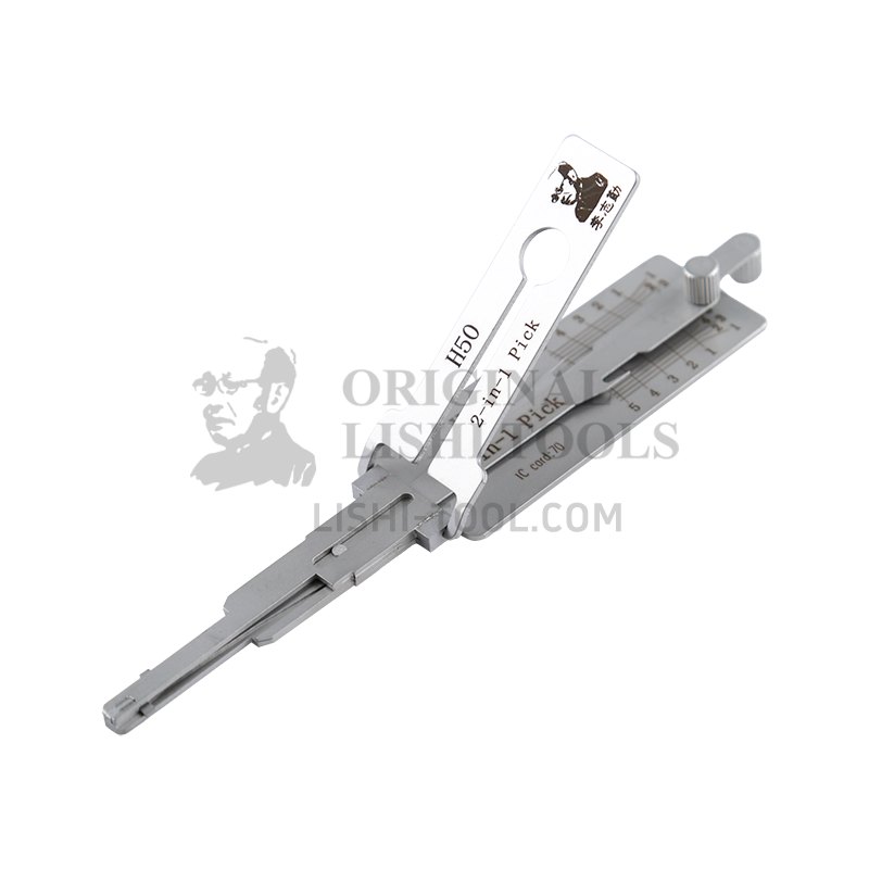 Lishi 2-in-1 H50/FO14 Tool - Lock Pick and Decoder - Door Lock / Sandblasted Edition