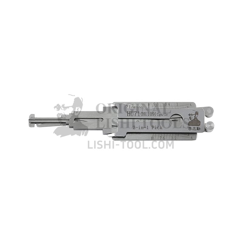 Lishi 2-in-1 (10-CUT) HU71/HU109 for Land Rover, Scania Trucks - Ignition Lock, Door Lock Pick and Decoder