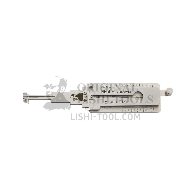 Lishi 2-in-1 (8-CUT) NE66 for Volvo - Door, Ignition, and Trunk Lock Pick and Decoder