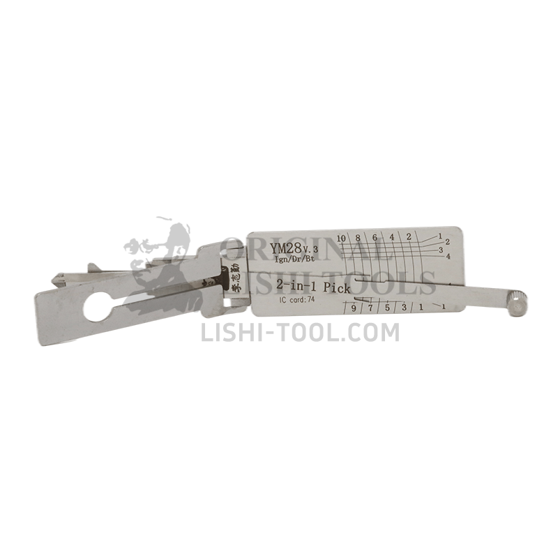 Lishi 2-in-1 YM28v.3 Lock Pick and Decoder Tool for Opel Holden - Ignition Door, Trunk, and Anti-Glare Locks