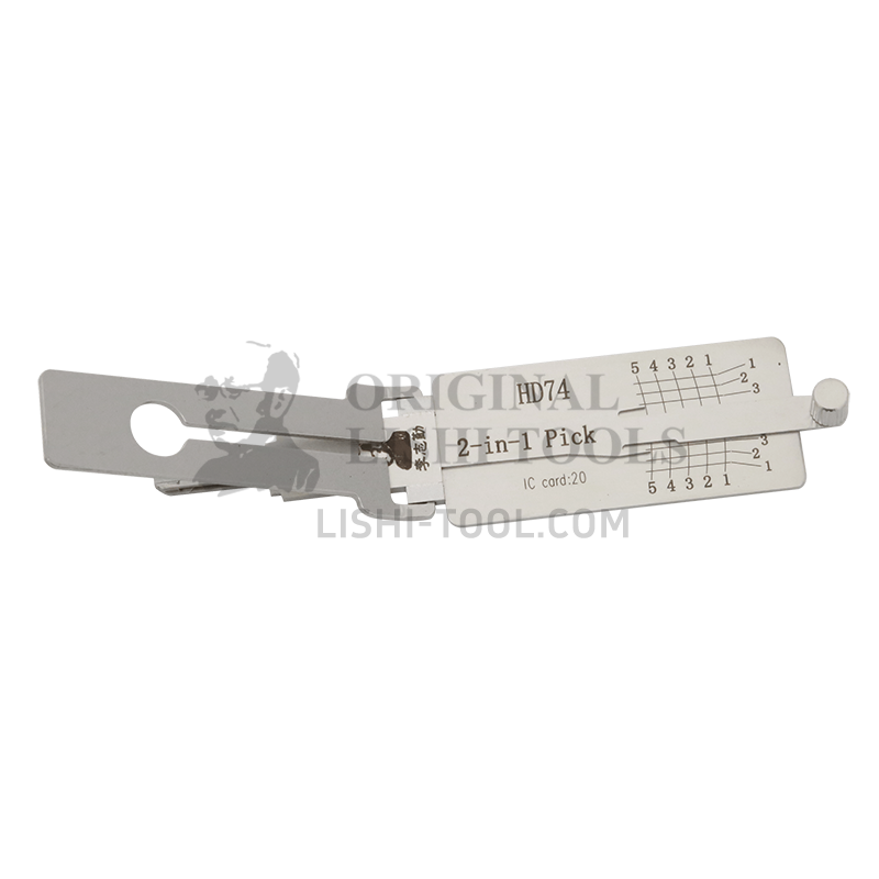 Lishi 2-in-1 (5-CUT) HD74 Tool for Honda Motorcycles - Ignition Lock Pick and Decoder