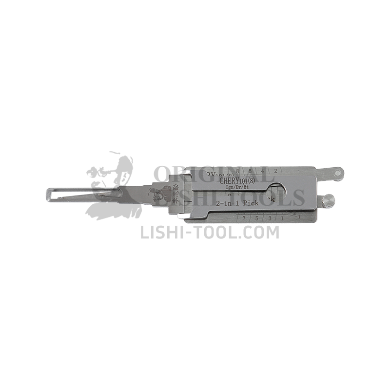 Lishi 2-in-1 (8-CUT) CHERY101 for Chery New Tiggo 5 E5 - Ignition and Door Lock Pick and Decoder