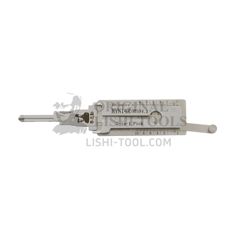 Lishi 2-in-1 (10-CUT) HY15 Tool for Hyundai, Kia - Lock Pick and Decoder - Ignition Lock, Door Lock, Trunk