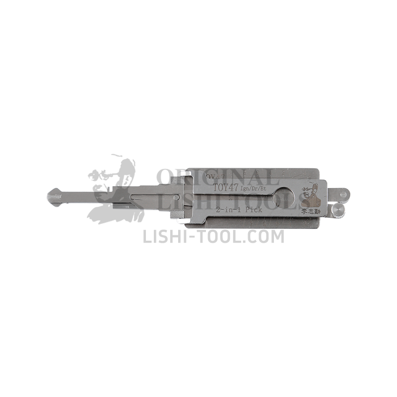 Lishi 2-in-1 (8-CUT) TOY47 Toyota Ignition Lock/Door Lock/Trunk Decoder and Pick - Original Lishi Tool with Anti-Glare Feature