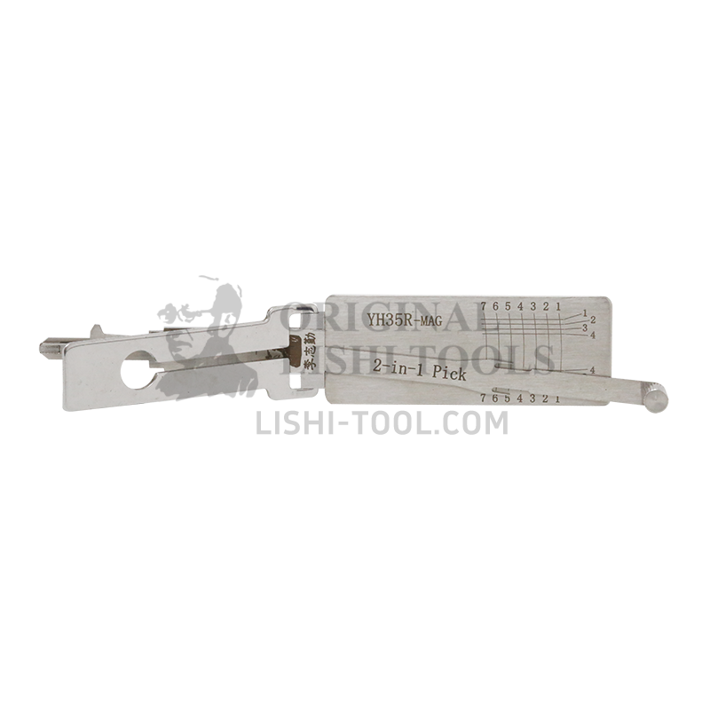 Lishi 7-CUT YH35R-MAG Right Slot 2-in-1 Decoder - Special Tool for Yamaha Motorcycle Ignition Locks