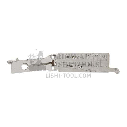 Lishi  7-CUT YH35R-MAG Right Slot 2-in-1 Decoder - Special Tool for Yamaha Motorcycle Ignition Locks