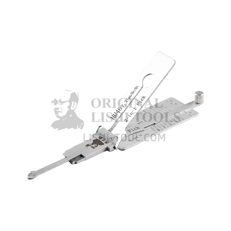 Lishi 2-in-1 (10-CUT) HU46v.3 Tool for Opel, Astra - Lock Pick and Decoder - Ignition Lock, Door Lock, Trunk