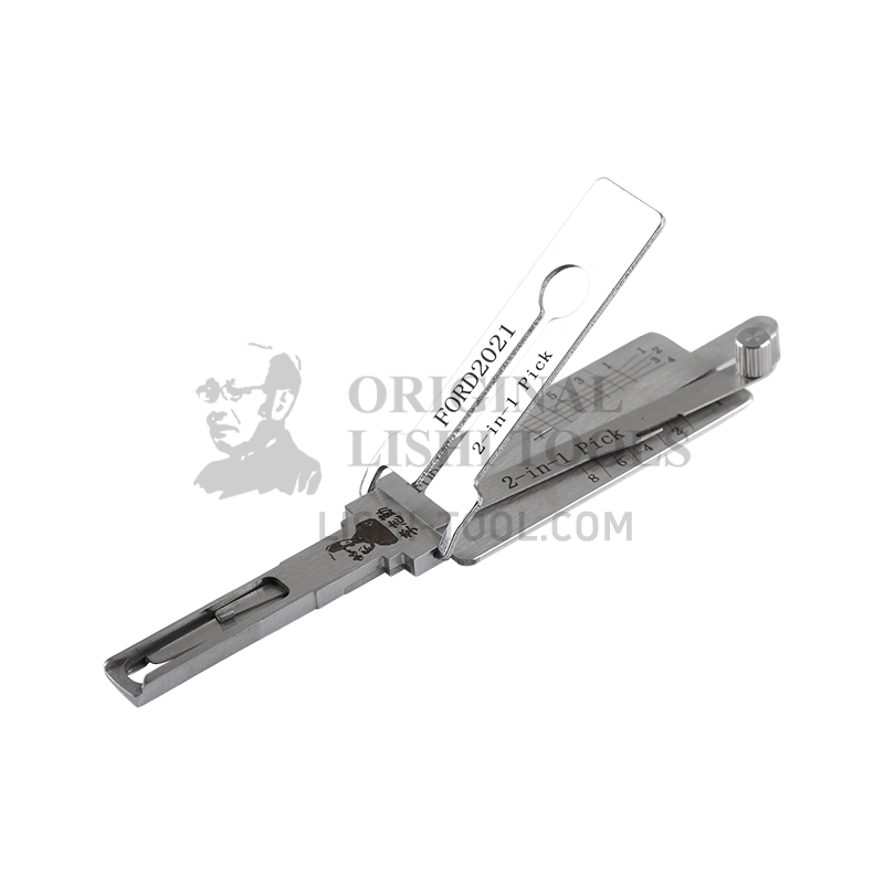 Lishi 2-in-1 (8-CUT) FORD2021 for Ford New Century, New Transit, Leopard CS10 - Door Lock Pick and Decoder