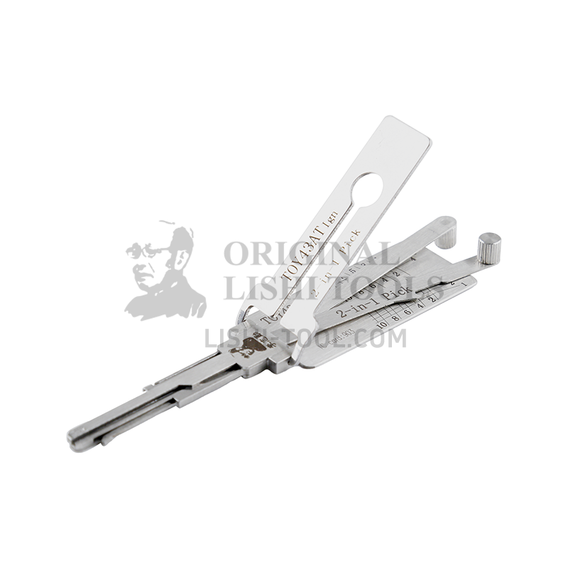 Lishi 2-in-1 (10-CUT) TOY43AT Pick and Decoder Tool: Suitable for Toyota Ignition Locks