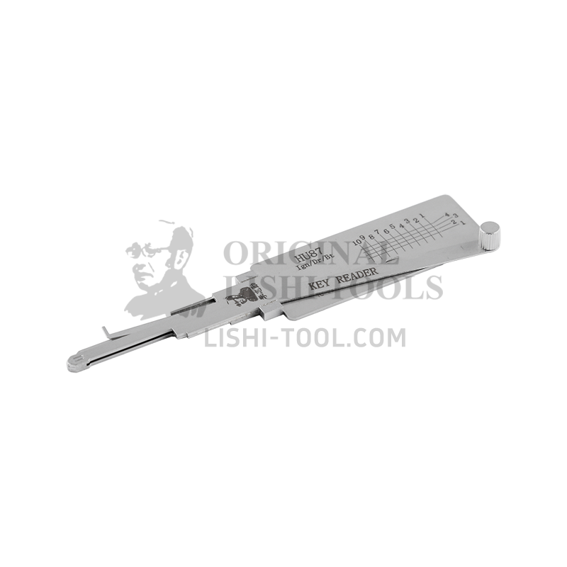 Lishi 2-in-1 (10-CUT) HU87-Straight Read Tool for Suzuki - Lock Pick and Decoder - Ignition Lock, Door Lock, Trunk