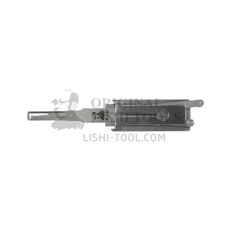 Lishi 2-in-1 (8-CUT) HU100R v.3 for New BMW - Ignition, Door, and Trunk Lock Pick and Decoder