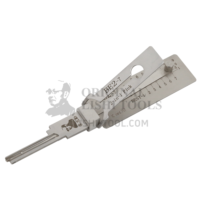 Li’s 2-in-1 7-CUT BE2-7 BEST Lock Decoder and Picker: Essential for Civil Locksmithing and Anti-Glare Applications