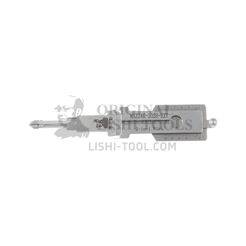 Lishi 2-in-1 (10-CUT) MAZ24R-2020 Tool for Mazda - Lock Pick and Decoder - Door/Trunk/Anti-Glare