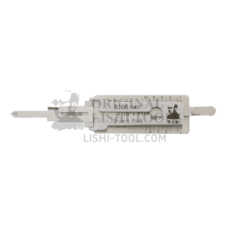 Lishi 2-in-1 (10-CUT) B106/GM37 Tool for Enclave, LaCrosse - Lock Pick and Decoder