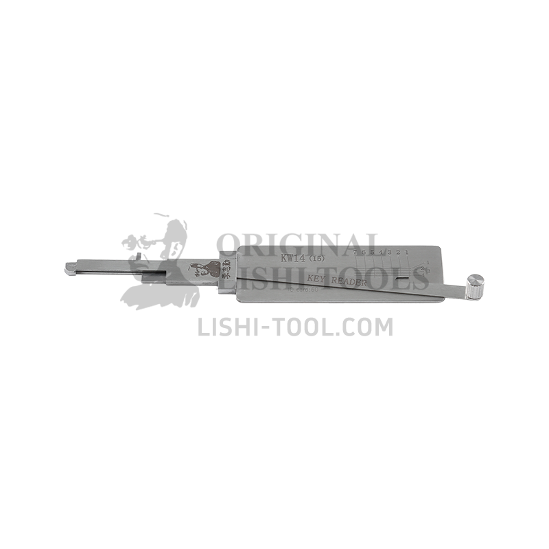 Lishi 2-in-1 (7-CUT) KW14 Tool for Kawasaki - Lock Pick and Decoder - Ignition Lock/Anti-Glare