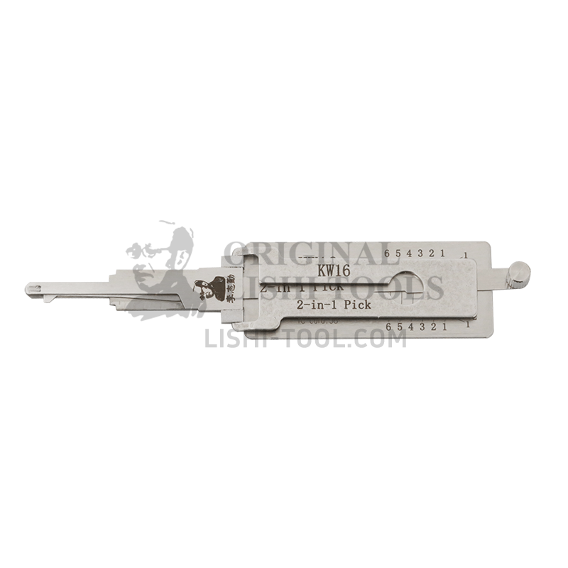 Lishi 2-in-1 (6-CUT) KW16 Tool for Kawasaki - Lock Pick and Decoder - Ignition Lock/Anti-Glare