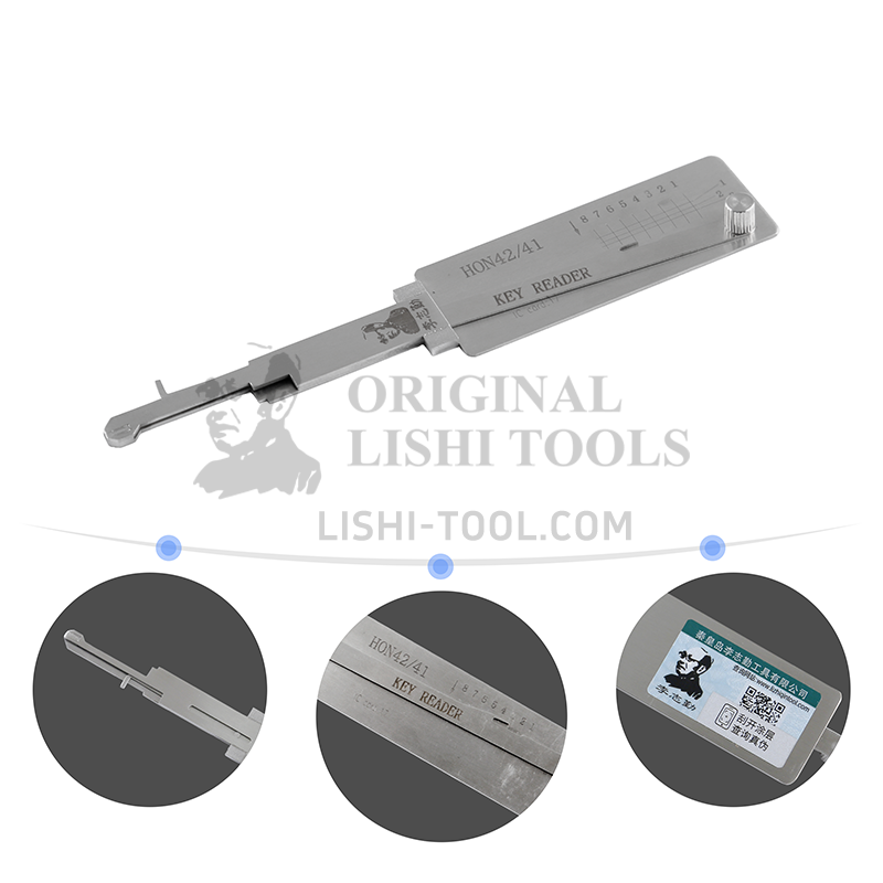 Lishi 2-in-1 (8-CUT) HON42/41 Tool for Honda Motorcycles - Ignition Lock Pick and Decoder