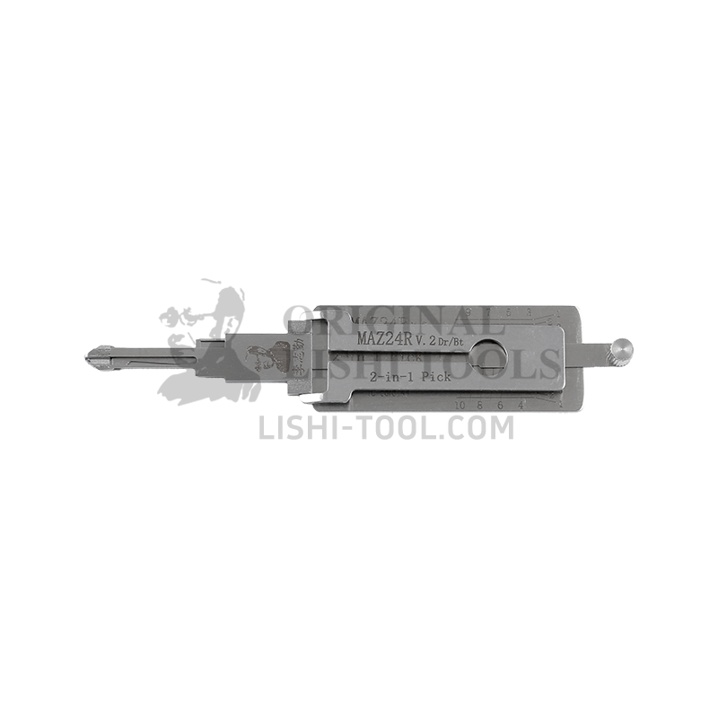Lishi 2-in-1 (10-CUT) MAZ24R v.2 Tool for Mazda - Lock Pick and Decoder - Door/Trunk/Anti-Glare