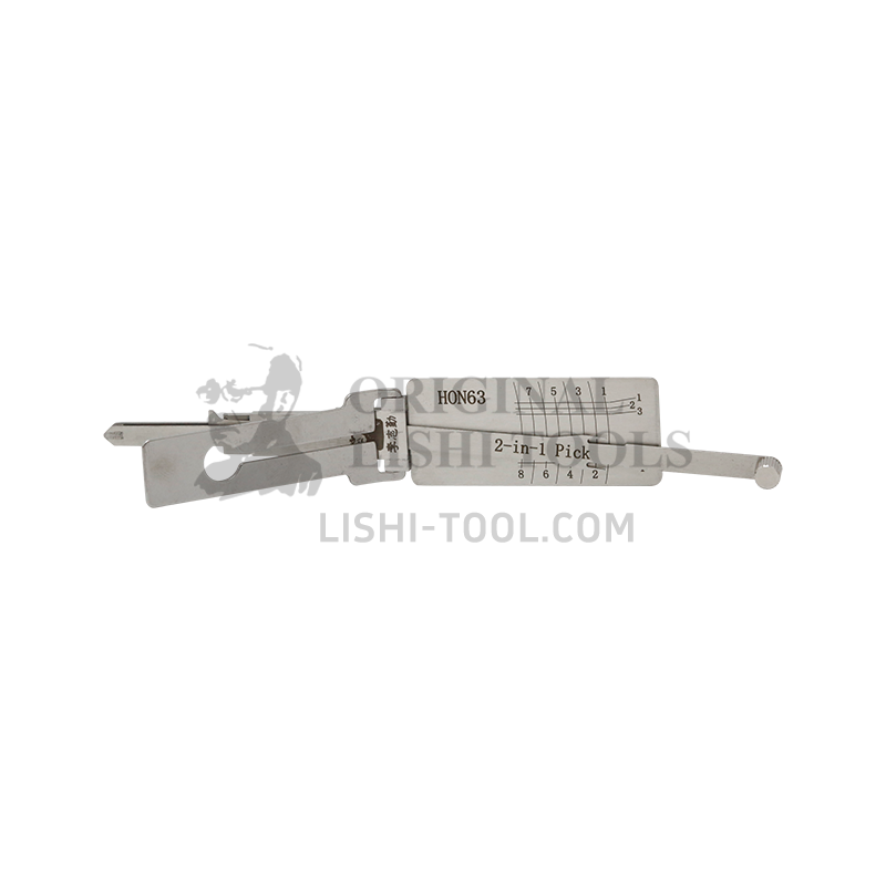 Lishi 2-in-1 (8-CUT) HON63 Tool for Honda Motorcycles - Lock Pick and Decoder - Ignition Lock