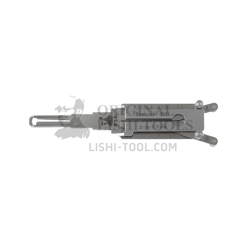 Lishi 2-in-1 (7-CUT) Kawasaki-2021 for Kawasaki 2021+ Motorcycles - Ignition Lock/Anti-Glare Pick and Decoder