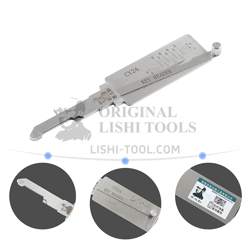 Lishi 2-in-1 (7-CUT) CY24 Tool for Dodge, Jeep, Chrysler - Door Lock Pick and Decoder