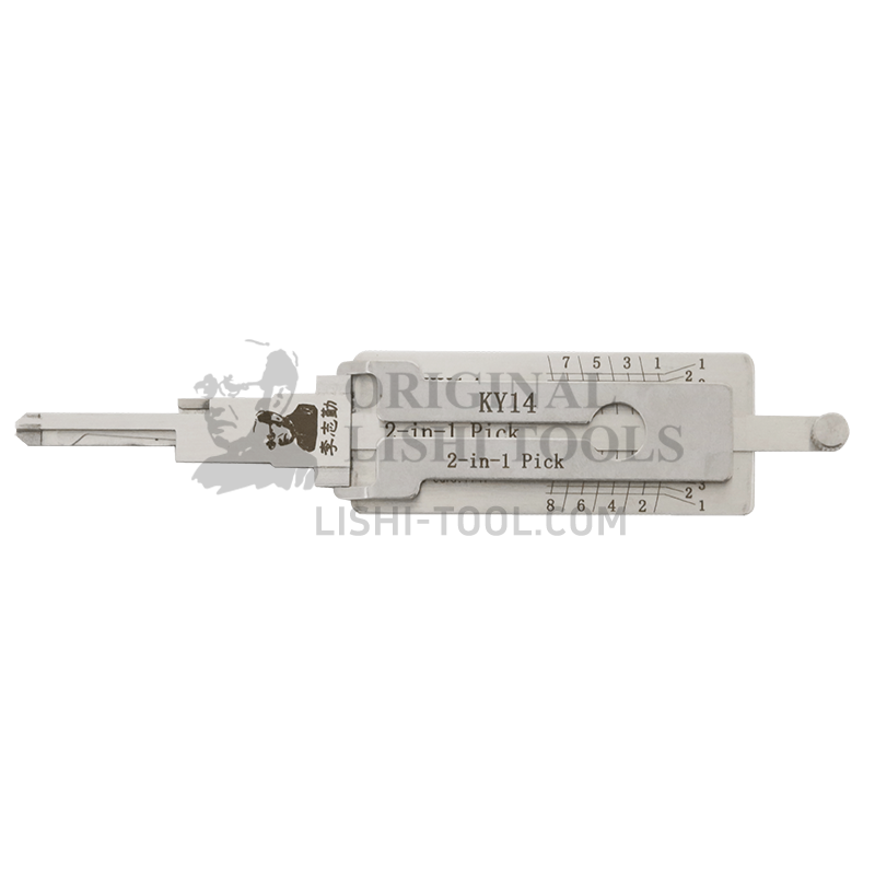 Lishi 2-in-1 (8-CUT) KY14 Tool for Hyundai and Kia - Lock Pick and Decoder - Door/Anti-Glare